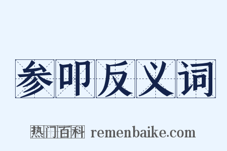 参叩反义词是什么意思的图片